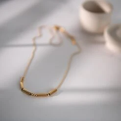 Jesus 18K Gold Chunky Morse Code Necklace | Acts 4:12 -Lords Guidance Shop 61AMxK1Y1cL. AC SY695