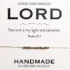 Lord 18K Gold Morse Code Bracelet | Psalm 27:1