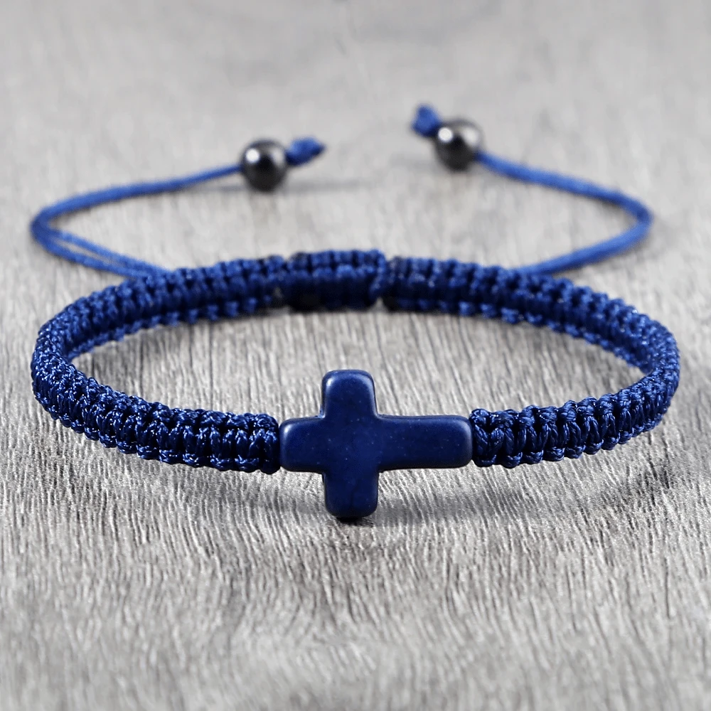 Braided Christian Bracelet With Matching Color Cross Charm 8 Braided Christian Bracelet With Matching Color Cross Charm - Image 8