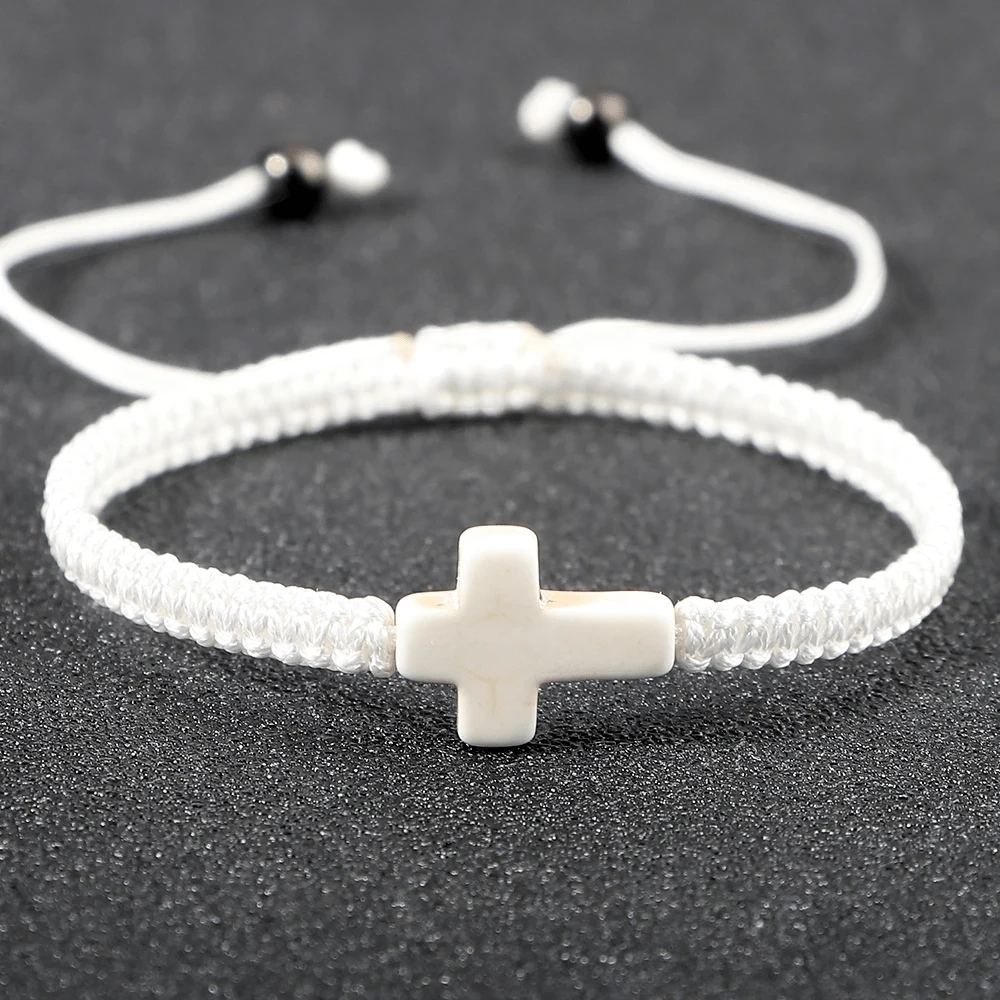 Braided Christian Bracelet With Matching Color Cross Charm 9 Braided Christian Bracelet With Matching Color Cross Charm - Image 9