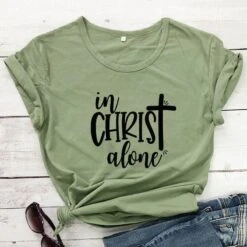 Christian T-Shirt In Christ Alone -Lords Guidance Shop H72a60f1007114ff291158670dec5fcbeH