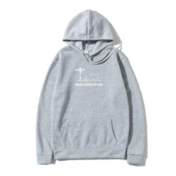 'Jesus Saved My Life' Christian Slogan Hoodie 25 'Jesus Saved My Life' Christian Slogan Hoodie -Lords Guidance Shop JesusSavedMyLifeLightGrey