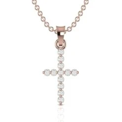 Classic Diamond Cross Necklace -Lords Guidance Shop R1 5
