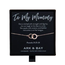 To My Mommy Double Circle Bracelet | Proverbs 31:25-26
