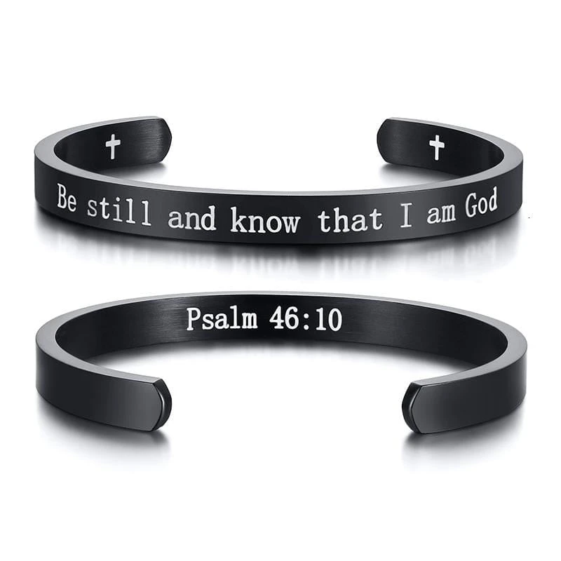Bible Verse Bracelet Be Still (Cuff) 1 Bible Verse Bracelet Be Still (Cuff)