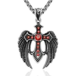 Men's Christian Necklace Gothic Wings