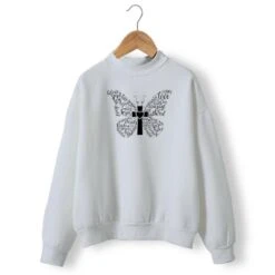 Christian Sweatshirt Butterfly 16 Christian Sweatshirt Butterfly -Lords Guidance Shop cute christian sweatshirts gray