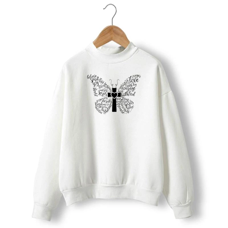 Christian Sweatshirt Butterfly 1 Christian Sweatshirt Butterfly