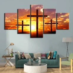 Christian Canvas Art Golgotha Cross -Lords Guidance Shop jesus crosses wall art lords guidance