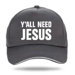 Christian Cap Y'All Need Jesus -Lords Guidance Shop jesus dad hats grey