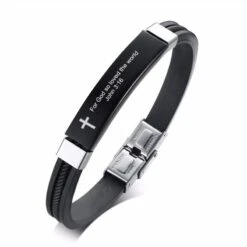 Bible Verse Bracelet John 3:16 (Silicone)