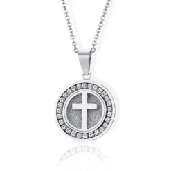 Women's Christian Necklace Medallion (Steel)