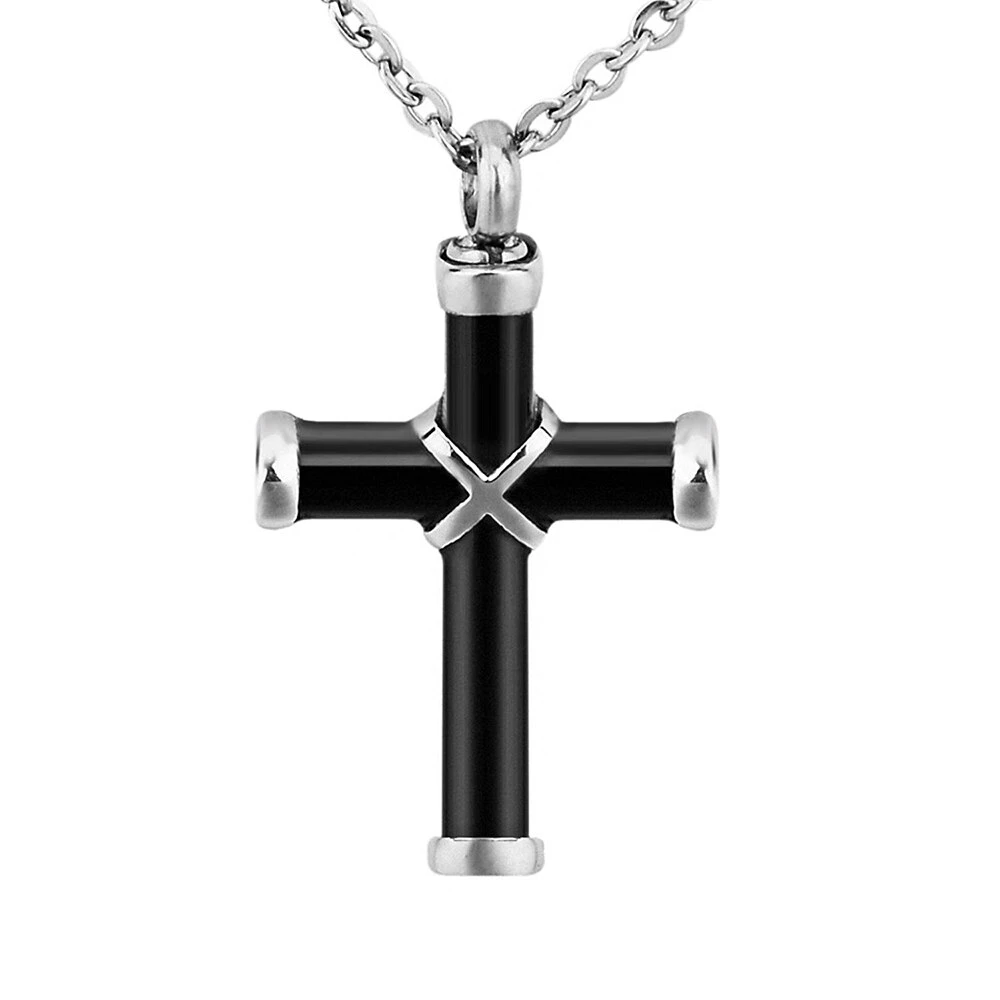 Men's Christian Necklace Cross Urn 1 Men's Christian Necklace Cross Urn