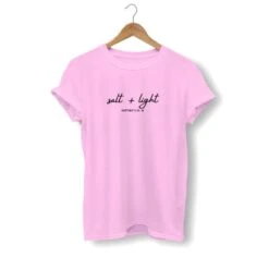 Christian T-Shirt Salt And Light -Lords Guidance Shop salt and light shirt pink