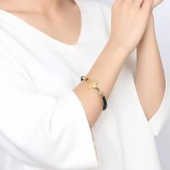 Women's Cross Bracelet Braided Leather -Lords Guidance Shop sideways cross bracelet leather for women lord s guidance