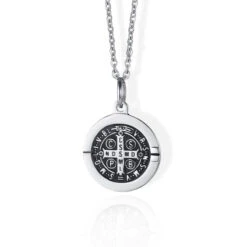 Women's Christian Necklace St Benedict Medal
